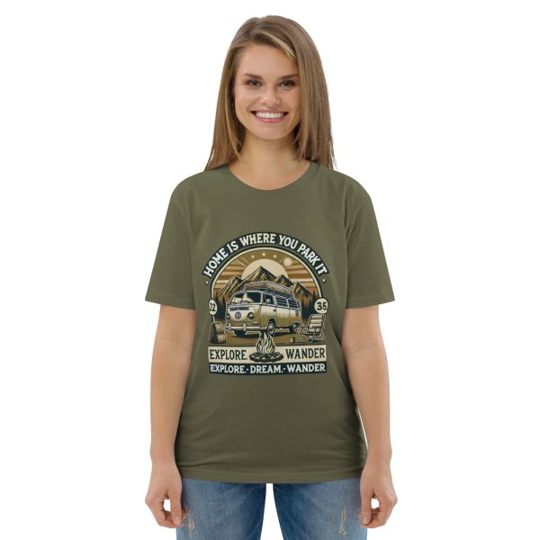 Organic cotton t-shirt - Home is where you park it - Image 2